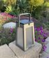 Les Jardins Tinka Aluminum Solar Lantern - Gray Taupe