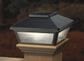 Black Solar Post Cap Light, Decorative Solar Light for 4x4 Posts (Inside Dimensions measure 3-5/8 x 3-5/8)