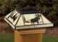 Northwoods Filigreed Glass Post Cap Light for 4x4 Posts (Inside Dimensions measure 3-5/8 x 3-5/8) - Cedar Skirt
