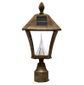 Baytown Solar Lamp Fixture With Pole, Post & Wall Mount Kit - Weathered Bronze