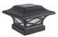 Classy Caps Kingsbridge Black Dual Lighted Solar Post Cap - 4 Pack