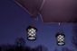 Qautrefoil Black Integrated LED Hanging Solar Lantern - 2 Pack