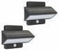 Gama Sonic Architectural Solar Wall Accent Light with Motion Sensor in Black - 2  Pack
