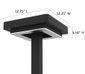 Contemporary Square Solar Post Light with Modern Square Pole