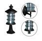 Classy Caps Black Aluminum Hampton Solar Lamp - With Pole, Post & Wall Mount Kit