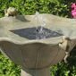 Acadia Solar Birdbath with Olive Green Finish and Well-crafted Frog Sculptures