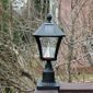 Baytown Solar Lamp Fixture With Pole, Post & Wall Mount Kit - Black Finish