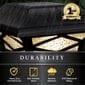 Classy Caps Kingsbridge Black Dual Lighted Solar Post Cap - 4 Pack