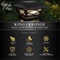 Classy Caps Kingsbridge Black Dual Lighted Solar Post Cap - 4 Pack