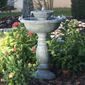Country Gardens 2 Tier Solar On Demand Fountain with Weathered Stone Finish