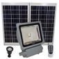 FL12W LED Solar Flood Light with Remote Control, SMD LED, Lithium Ion Battery and PIR Motion Features