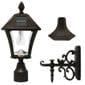 Gama Sonic Baytown Bulb Solar Light - With Pole, Post & Wall Mount Kit - Black