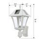 Gama Sonic Baytown Bulb Solar Light - With Pole, Post & Wall Mount Kit - White