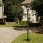 Gama Sonic Baytown II Bulb Solar Lamp Post with EZ-Anchor Base in Black