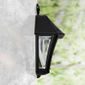 Gama Sonic Baytown II Sconce Solar Lamp in Black - Set of 2