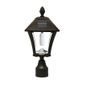 Gama Sonic Flicker Flame Baytown Bulb Solar Light - With Pole, Post & Wall Mount Kit - Black