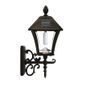 Gama Sonic Flicker Flame Baytown Bulb Solar Light - With Pole, Post & Wall Mount Kit - Black