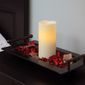 Pacific Accents Flameless Pillar Candle with Timer -  Melted Top Design - 3 x 8