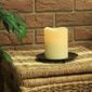 Pacific Accents Flameless Pillar Candle with Timer -  Melted Top Design - 4 x 5