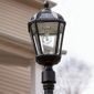 Royal Solar Lamp Post with GS-Solar LED Light Bulb - Black