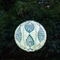 Soji Stella Tyvek Print and Punch - Indigo Leaf Globe 12 Solar Lantern