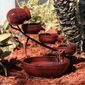 Solar Cascade 4 Tier Ceramic Fountain (Lava Red)
