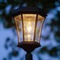 Victorian Double Solar Lamp Post with Warm White GS Solar Light Bulb