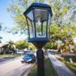 Victorian Single Solar Lamp Post with Warm White GS Solar Light Bulb