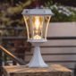 Victorian Solar Light with Warm White GS Solar Light Bulb in White