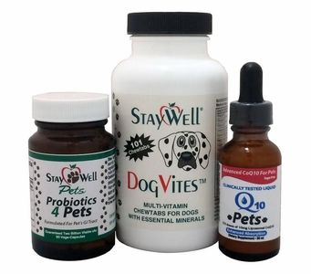 Complete Dog Care Combo (Liquid CoQ10 for Pets, Probiotics4Pets & Dog Vites)