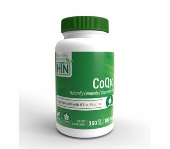 CoQ10 100mg (360 Softgels) Ubiquinone w/BioPerine (Non-GMO) (Soy-Free)