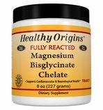 Healthy Origins Fully Reacted Magnesium Bisglycinate Chelate (TRAACS�), 200mg - 8oz (Soy-Free & NON-GMO)