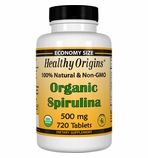 Healthy Origins Organic Spirulina 500mg (720 Tablets)
