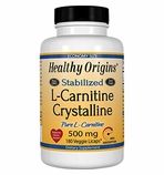 Healthy Origins Stabilized L-Carnitine Crystalline 500mg 180 Veggie Licaps� (Soy-Free, Gluten Free & NON-GMO)