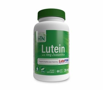  Lutein - High Potency 20mg (60 Softgels as LutePro) (Soy-Free & NON-GMO)