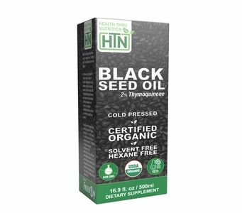 Organic Black Seed Oil 16.9 Fl. Oz. Bottle (500ml) 100% Pure Cold-Pressed
