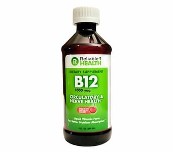 Reliable-1 Liquid B12 1,000 mcg -Natural Cherry Flavor - 8 fl. oz.