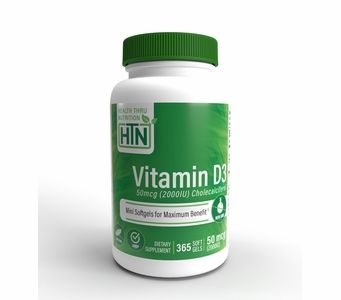 Vitamin D3 50mcg / 2,000 IU (365 Softgels) (Soy-Free) (NON-GMO)