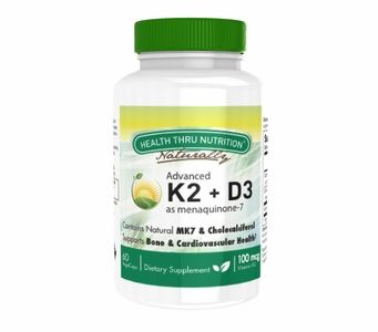 Vitamin K2 100mcg Vitamin D3 1000 Iu 60 Vegecapsules