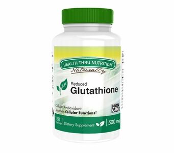 Glutathione Reduced GSH 500mg (120 VegeCaps) (Natural) by Health Thru Nutrition