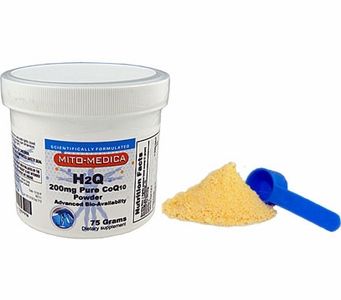 H2Q 200mg CoQ10 Powder (75 Gram Container / 15,000 mg of pure Hydro-Q-Sorb CoQ10)
