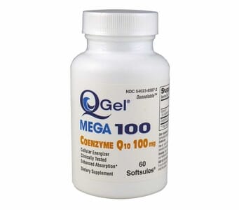 Q-Gel Mega 100mg<br>Hydrosoluble CoQ10<br>60 Softgels