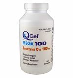 Q-Gel Mega 100mg<br>Hydrosoluble CoQ10<br>180 Softgels