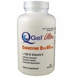 Q-Gel Ultra 60mg<br>Hydrosoluble CoQ10<br>180 Softgels