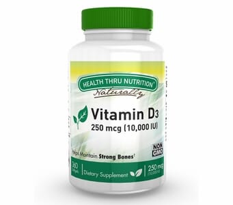Vitamin D3 250mcg 10000 Iu 360 Softgels Soy Free Non
