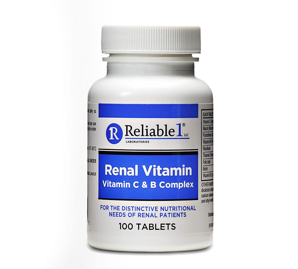 Renal Vitamin Vitamin C B Complex 100 Tablets Reliable 1