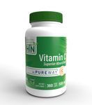 Vitamin C 500mg (360 Vegecaps) Advanced Absorption PureWay-C®  (NON-GMO) (Gluten Free)