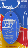 Southwest Boeing 737-300 Airplane Tags