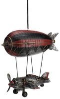 Whimsical Airship with Airplane