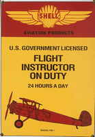 Flight Instructor on Duty Sign Flight Instructor on Duty Sign